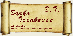 Darko Trlaković vizit kartica